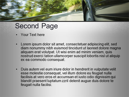 Driving On Winding Road Presentation Template For Powerpoint And 