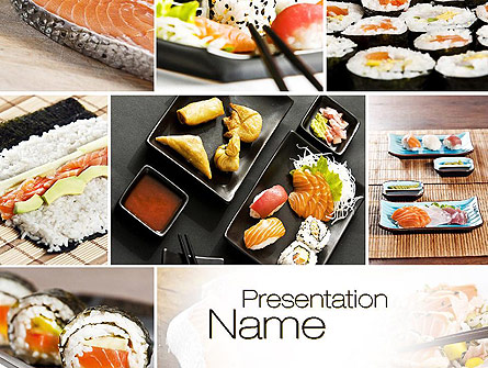 Sushi Collage Presentation Template For Powerpoint And Keynote Ppt Star