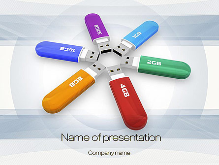 USB Flash Drives Presentation Template, Master Slide