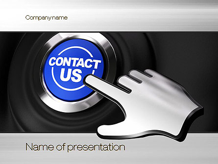 Contact Us Button Presentation Template, Master Slide