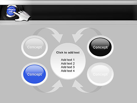 Contact Us Button Presentation Template For PowerPoint And Keynote ...