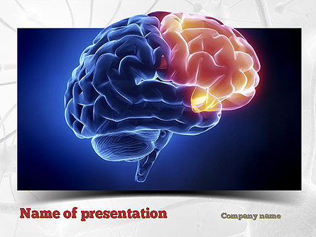Human Brain Frontal Lobe Presentation Template, Master Slide