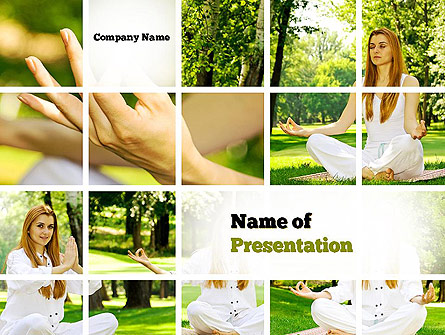 Yoga Outdoors Presentation Template, Master Slide