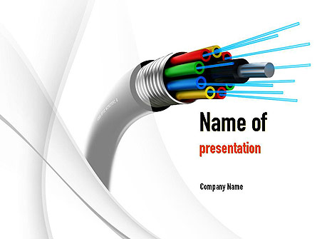Fiber Optic Cable Presentation Template, Master Slide