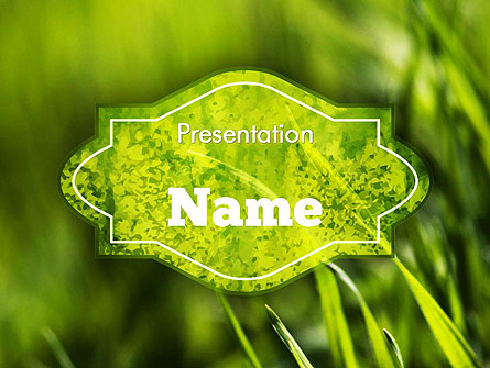 Green Grass Theme Presentation Template, Master Slide