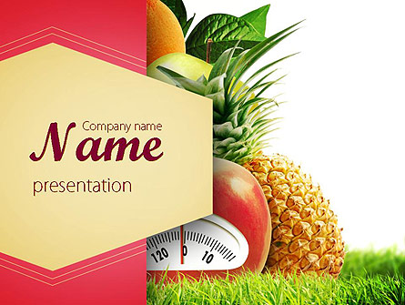 Diet Food Presentation Template, Master Slide