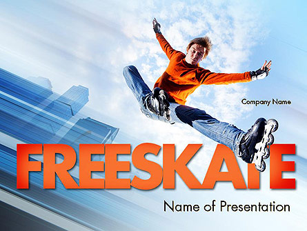 Roller Skate Freestyle Presentation Template, Master Slide