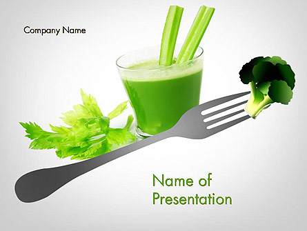 Green Nutrition Drink Presentation Template, Master Slide