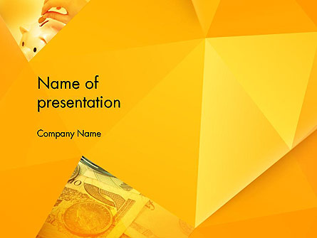 Financial Yellow Origami Presentation Template, Master Slide