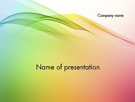 Pastel Colors Wave Background Presentation Template, Master Slide