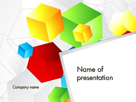 Colorful Cubes Presentation Template, Master Slide