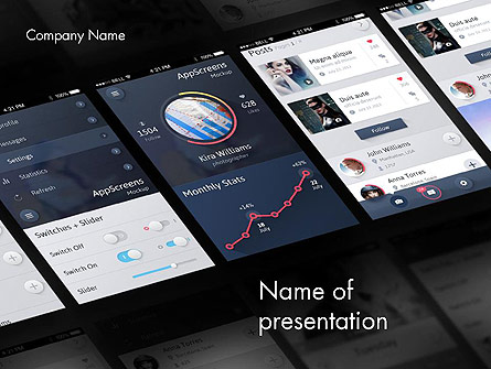 Smartphone Interface Design Presentation Template, Master Slide