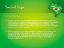 Brazil Flag Map with Football Field slide 2