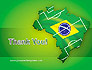 Brazil Flag Map with Football Field slide 20