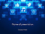 Social Media Icons on Blue Background slide 1