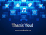 Social Media Icons on Blue Background slide 20