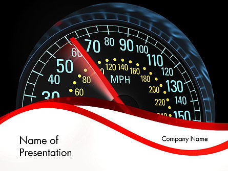 Car Speedometer Presentation Template, Master Slide