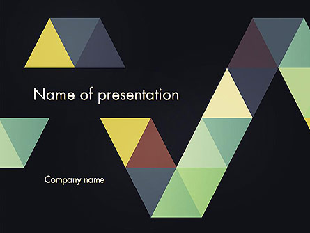 Geometric Triangle Art Presentation Template, Master Slide