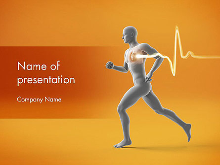 Jogging and Heartbeat Presentation Template, Master Slide