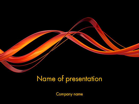 Abstract Red Swirl Presentation Template, Master Slide