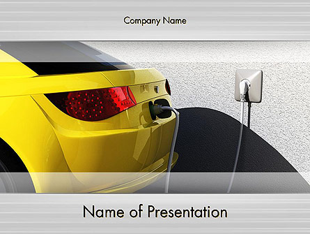 Electric Car Charging Station Presentation Template, Master Slide