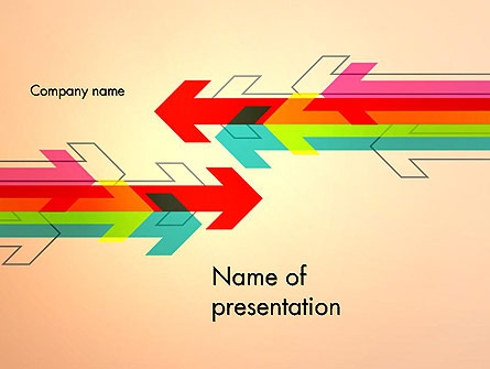 Arrows Pointing Towards Each Other Presentation Template, Master Slide