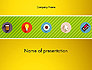 Yellow Background with Icons PowerPoint slide 1