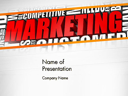 Marketing Word Cloud Presentation Template, Master Slide