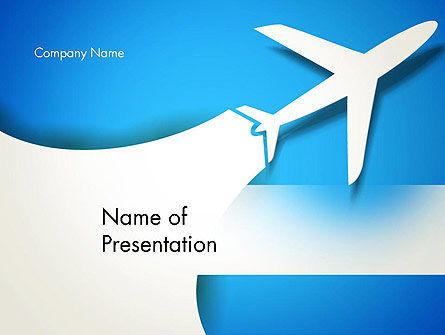 Plane Illustration Presentation Template, Master Slide