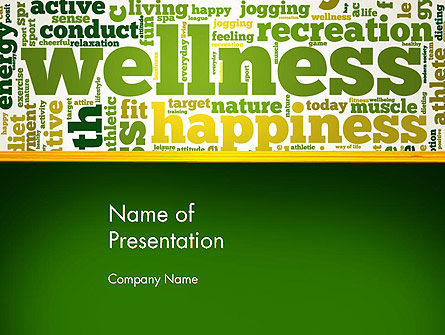Wellness Word Cloud Presentation Template, Master Slide
