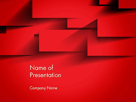 Red Square Paper Cuts Abstract Presentation Template, Master Slide