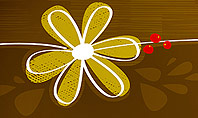 Brown Floral Presentation Template