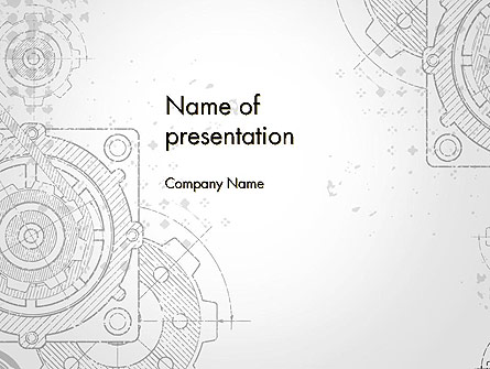 Machine Drawing Presentation Template, Master Slide