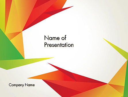Origami Abstract Triangles Presentation Template, Master Slide