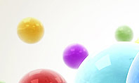 Colorful Flying Spheres Presentation Template
