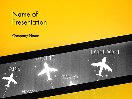 Flight Destinations Presentation Template, Master Slide