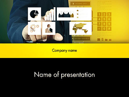 Touching Report Research Data Presentation Template, Master Slide