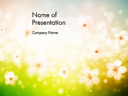 Grass and Flowers Presentation Template, Master Slide