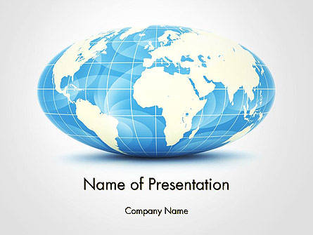 World Globe in Hammer-Aitoff Projection Presentation Template, Master Slide