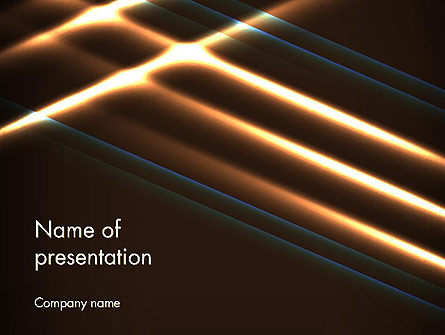 Elegant Beam of Glowing Energy Lights Presentation Template, Master Slide