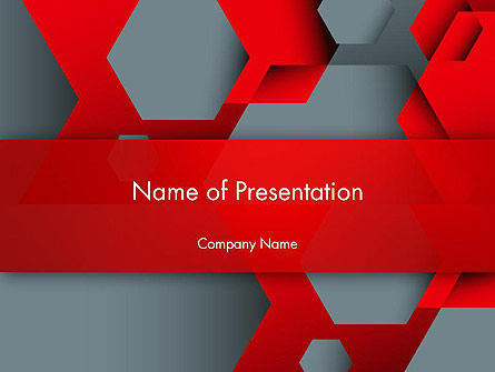 Hexagonal Background with Overlapping Polygonss Presentation Template, Master Slide