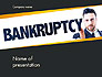 Businessman Pointing the Text Bankruptcy slide 1