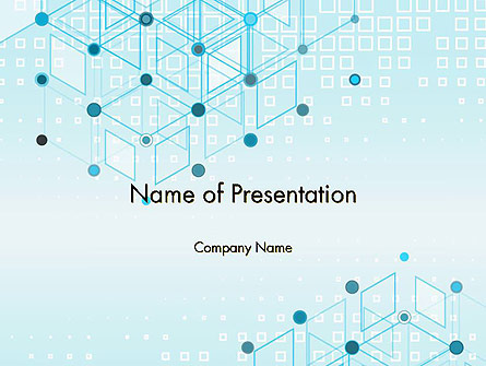 Data and Communication Abstract Background Presentation Template, Master Slide