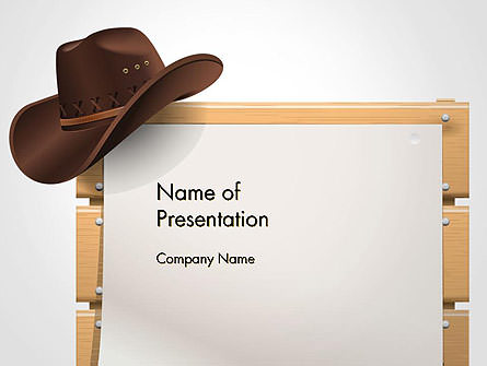 Cowboy Hand on Frame Presentation Template, Master Slide