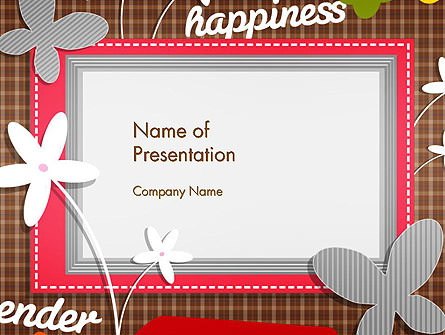 Frame Design for Baby Photo and Memories Presentation Template, Master Slide