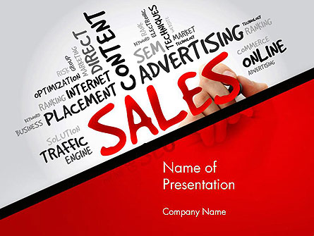 Sales Word Cloud Presentation Template, Master Slide