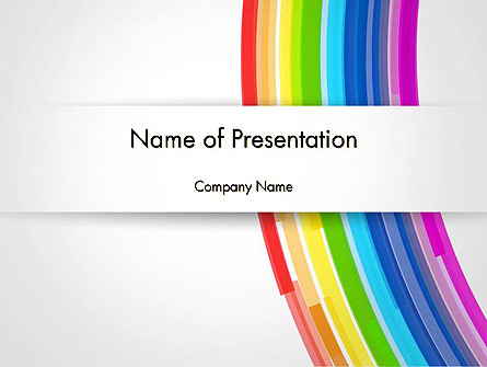 Bright Abstract Rainbow Swoosh Lines Presentation Template, Master Slide