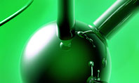 Molecular Lattice In Dark Green Colors Presentation Template