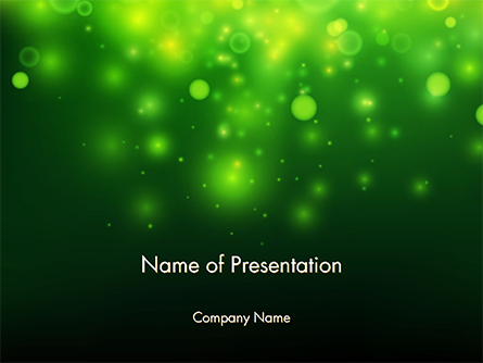 Green Bokeh Light Presentation Template, Master Slide
