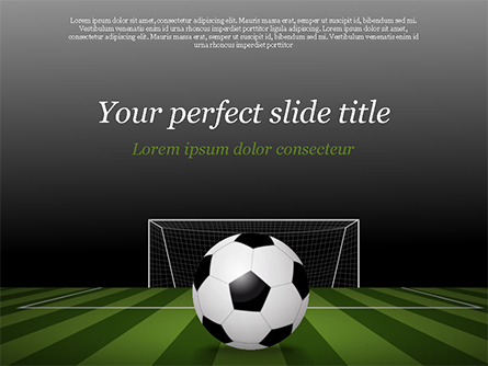 Soccer Ball On Eleven-meter Mark Presentation Template, Master Slide